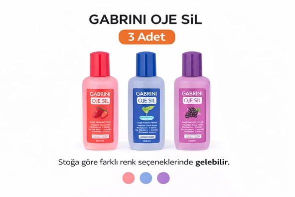 Gabrini Oje Sil Besleyici Aseton 125 Ml Oje Çıkarıcı 3 Adet ürün görseli 1