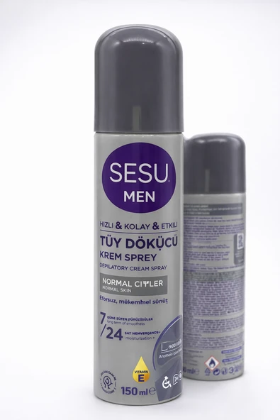 Sesu Men Tüy Dökücü Krem Sprey 150 Ml Erkeklere Özel Hızlı Etkili Depilatory Spray Normal Ciltler İçin ürün görseli 1