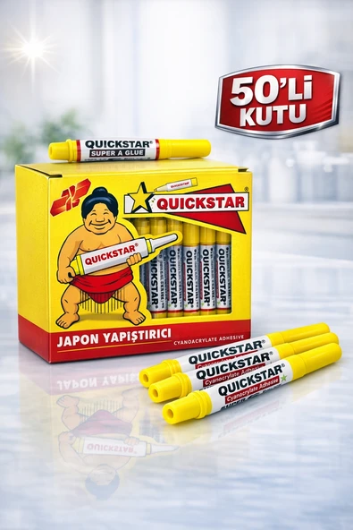 Quickstar Japon Yapıştırıcı 3G Süper Glue Siyanoakrilat Hızlı Yapıştırıcı 50 Adet ürün görseli 1