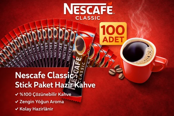 Kahve 2 Gr Stick Hazır Kahve 100 Adet Çözünebilir Yoğun Aromalı ürün görseli 1