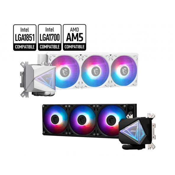 Mag Coreliquid I360 White 360Mm Argb Cpu Sivi Soğutucu(Lga1150/1151/1155/1156/1200/1700/1851/Am4/Am5 Uyumlu) ürün görseli 1