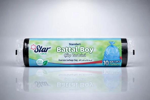 Standart Battal Boy Atık Torbası 75X90 Cm 10 Adet Dayanıklı Büyük Boy Atık Poşeti ürün görseli 1