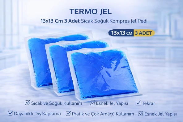 Termo Jel 13X13 Cm 3 Adet Sıcak Soğuk Kompres Jel Pedi ürün görseli 1