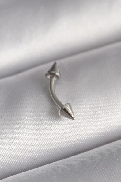 316L Çelik Gümüş Renk Çivi Model Piercing ürün görseli 1