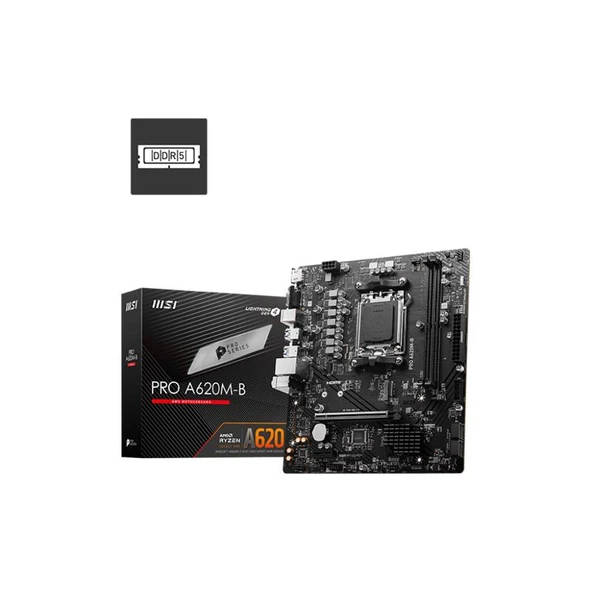 A620M-B Ddr5 6800Mt/S 1Xvga 1Xhdmi 1Xm.2 Usb3.2 Matx Am5 (Amd Am5 9000/8000/7000 Seri̇leri̇ İle Uyumlu) ürün görseli 1