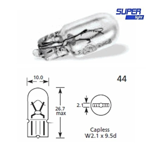 Super Light T15 Dipsiz Halojen Park Ampulü 12V 5W 1 Adet ürün görseli 1