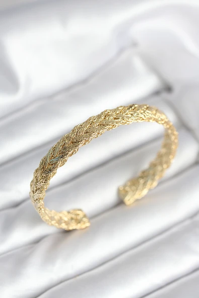 Ezme Zincir Model Gold Renk Kadın Bileklik ürün görseli 1