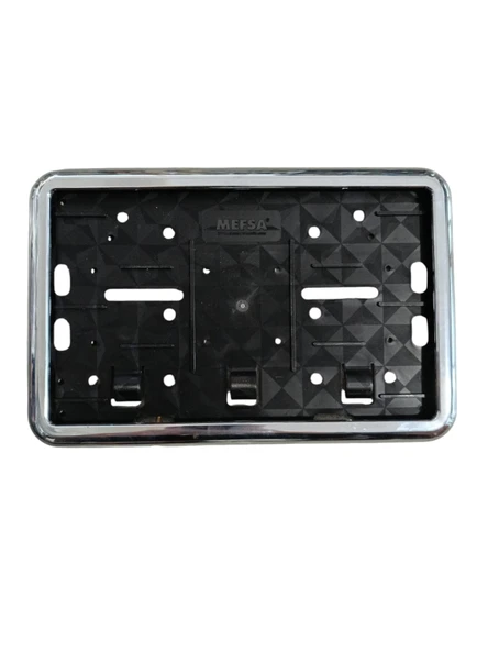 Çerçeveli Motorsiklet Plakalık Plaka Altlığı Krom Nikelajlı 26X17Cm 1 Adet ürün görseli 1