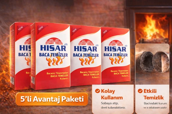 Hisar Elit Baca Temizleyici Soba Şömine İçin Kurum Temizleme Ürünü 5 Adet ürün görseli 1