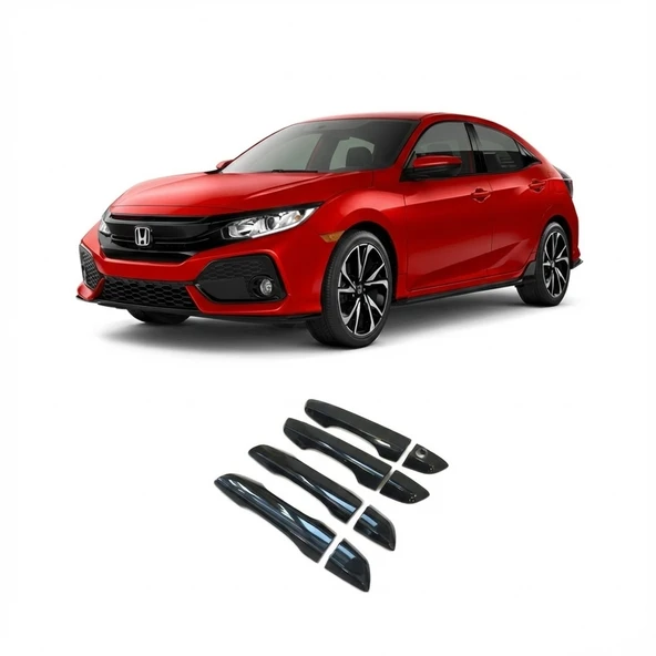 Honda Civic Fc5 2016 - 2021 Uyumlu Kapı Kolu Piyano Black ürün görseli 1