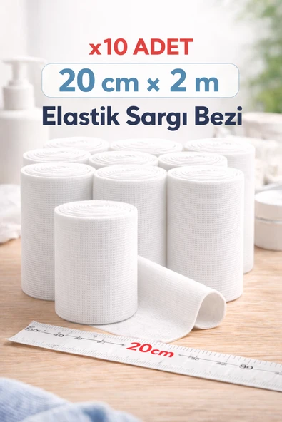 20 Cm X 2 M Hidrofil Sargı Bezi Pamuklu Gazlı Bez Kısa Metraj Sarım Bezi 10 Adet ürün görseli 1