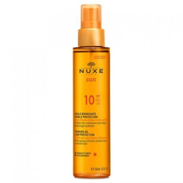Nuxe Sun Bronzlaştırıcı Yüz Ve Vücut Yağı Spf10 150Ml ürün görseli 1