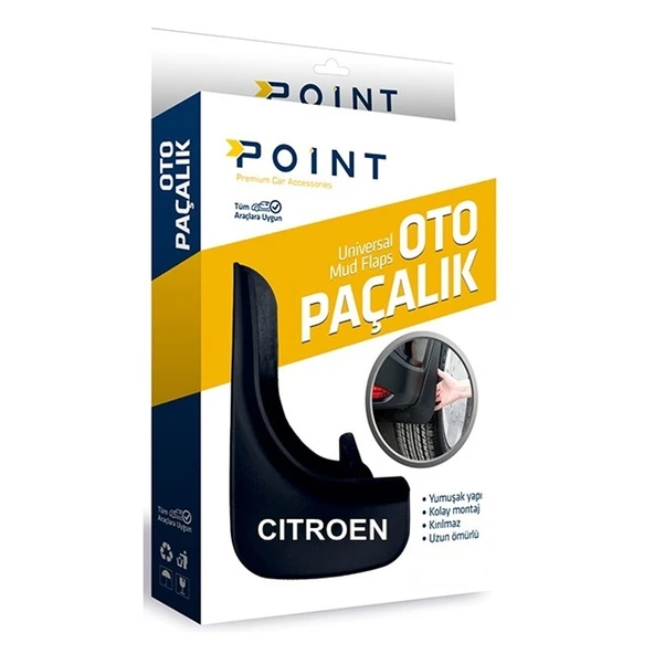 Citroen Paçalık Tozluk Çamurluk Universal Siyah 2'Li ürün görseli 1