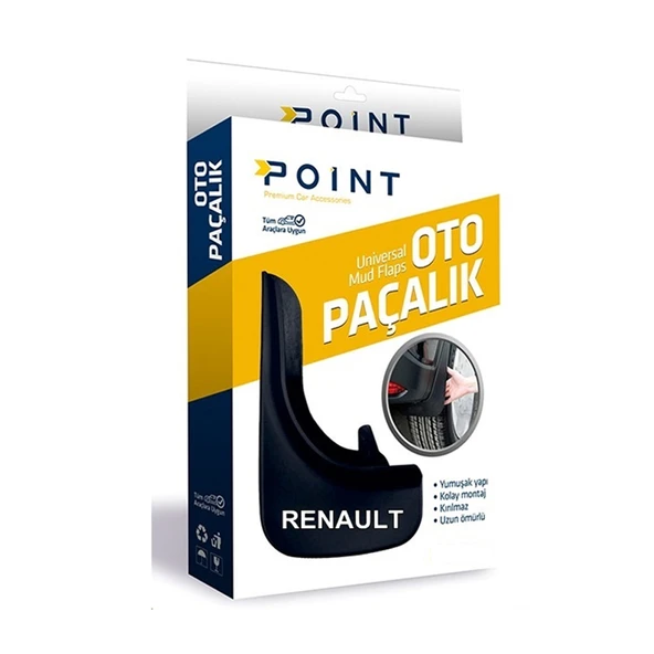 Renault Symbol Yazılı Paçalık Tozluk Çamurluk Universal Siyah 2'Li ürün görseli 1