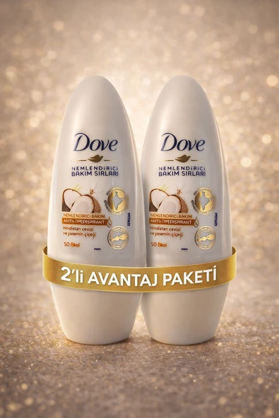 Hindistan Cevizi Yasemin Kokulu Roll-On Deodorant 50 Ml 48 Saat Etkili Nemlendirici Anti-Perspirant 2 Adet ürün görseli 1