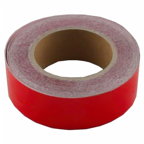 Reflektif Fosfor Şerit Bant Reflektör Kırmızı 4Cm X 25 Metre ürün görseli 1