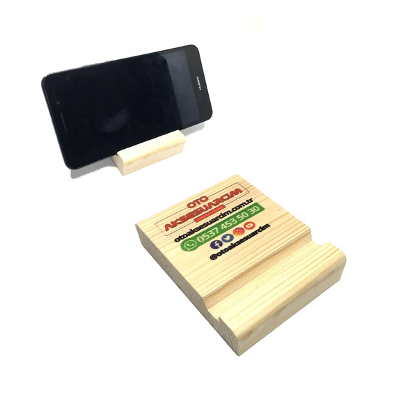 Ahşap Telefon Tablet Standı Telefon Tutucu Promosyon ürün görseli 1