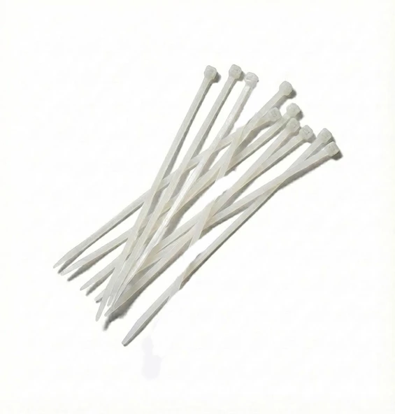 Kablo Bağı Kelepçe Cırt 4,8X400Mm 10'Lu Beyaz ürün görseli 1