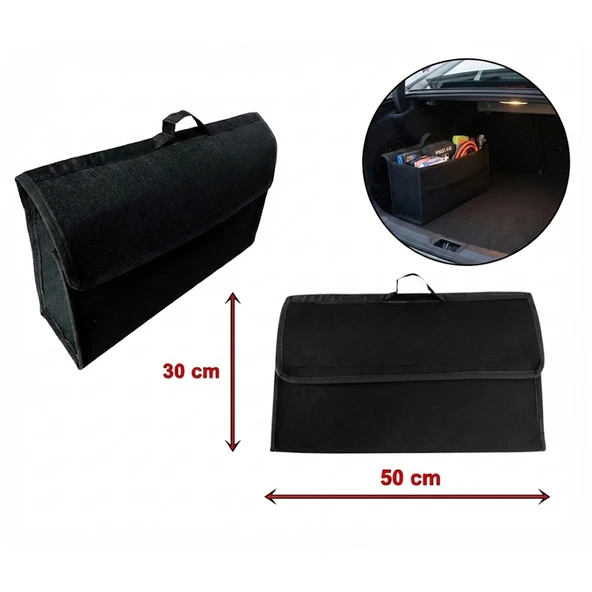 Halı Bagaj Çantası Avadanlık Düzenleyici Organizer 30X50Cm Siyah ürün görseli 1