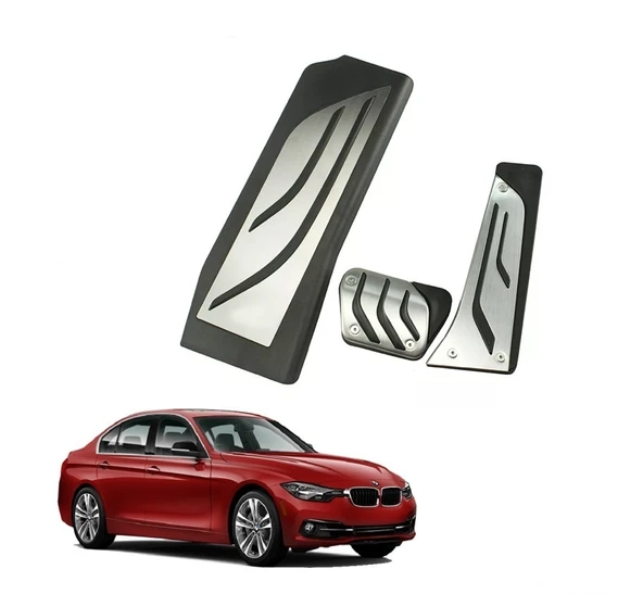 Bmw 1 3 5 Serisi F20 F30 F31 F32 F33 F34 F36 Uyumlu M Geçme Otomatik Pedal Seti Siyah Krom ürün görseli 1