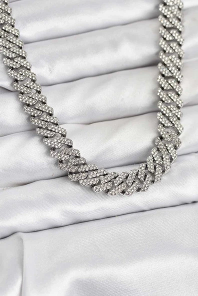 Pirinç Cuba Chain Gurmet Model Kolye ürün görseli 1