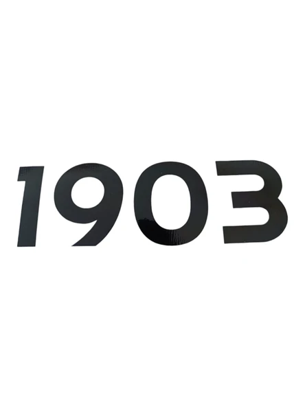 1903 Yazılı Oto Sticker Siyah 20X7Cm ürün görseli 1
