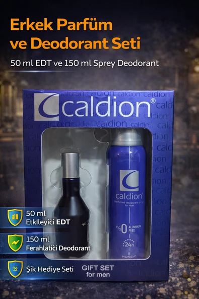 Erkek Parfüm Deodorant Seti 50 Ml Edt + 150 Ml Sprey Deodorant Kalıcı Ferah Koku Hediye Seti ürün görseli 1