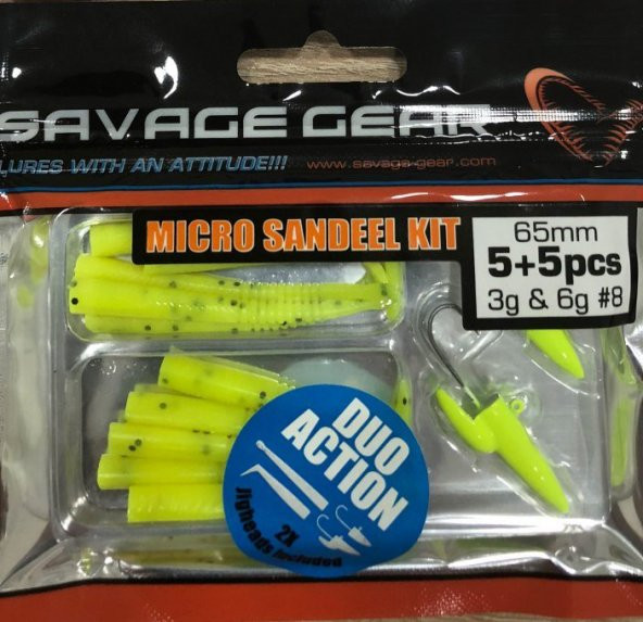 Savage gear Lrf Micro Sandeel Kit 12 Adet(1+1.5+5) Suni Yem Yellow ürün görseli 1