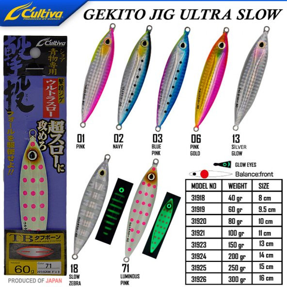 Cultiva 31920 Gekito Jig Ultra Slow 80g 10.0cm-13 ürün görseli 1