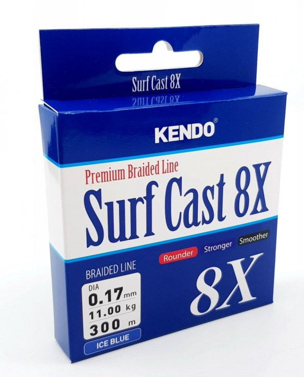 Kendo Surf Cast 8X Fıghtıng 300 mt Örgü İp ( ICE BLUE) 0,13mm ürün görseli 1