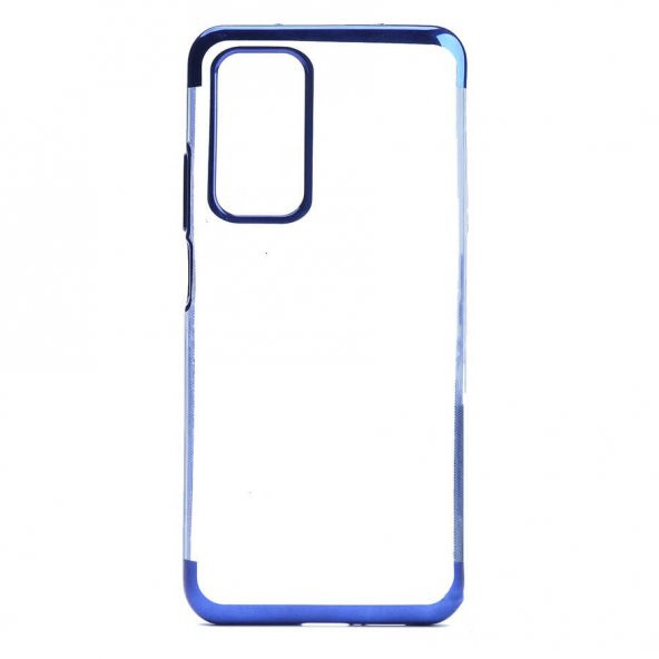 Huawei P Smart 2021 Kılıf İnce Köşeleri Renkli Şeffaf Silikon ürün görseli 1