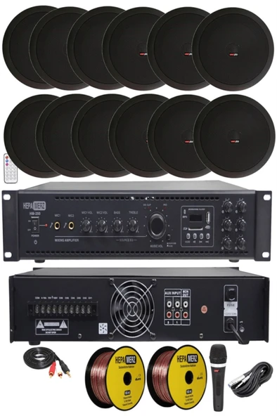 Lastvoice Black Maxx Paket-6 Tavan Hoparlörü ve 6 Bölgeli Anfi Ses Sistemi Paketi (Full Set) ürün görseli 1