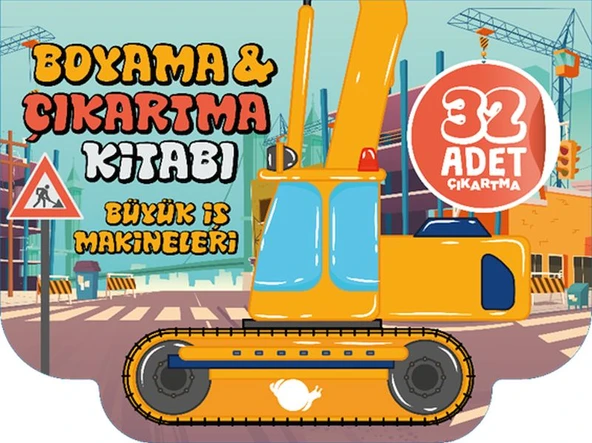 Büyük İş Makineleri Boyama ve Çıkartma Kitabı ürün görseli 1