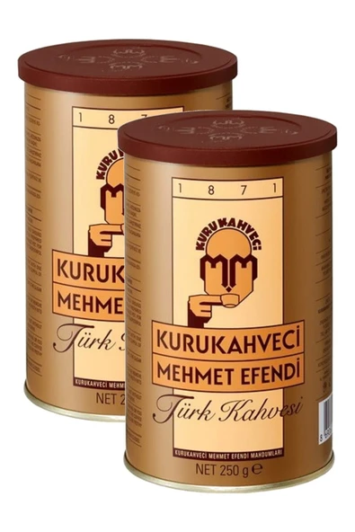 Kuru Kahveci Mehmet Efendi Türk Kahvesi 250 gr Teneke Kutu 2 adet ürün görseli 1