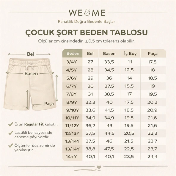 Erkek Çocuk %100 Pamuklu Şort – Yazlık Rahat Kalıp Günlük Basic Model - Resim 8
