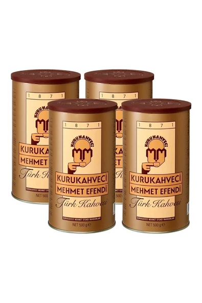 Kurukahveci Mehmet Efendi Türk Kahvesi Teneke 4 X 500 G ürün görseli 1