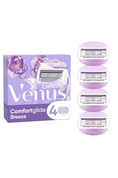 Gillette Venus Comfortglide Breeze 3 Bıçak Tıraş Bıçağı 4' LÜ Yedek ürün görseli 1