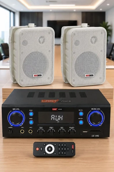 Lastvoice Wall Small Paket-1 Hoparlör ve Anfi Ses Sistemi Seti (1 ANFİ + 2 HOPARLÖR) ürün görseli 1