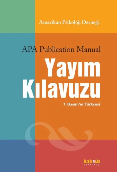 Amerikan Psikoloji Derneği Yayım Kılavuzu ürün görseli 1