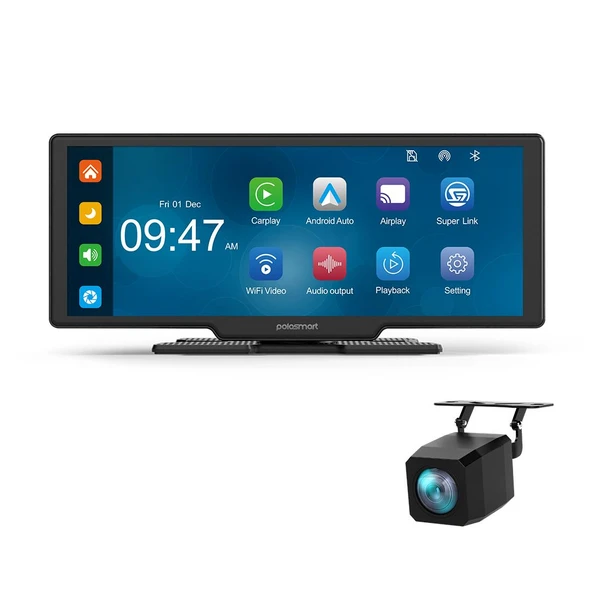 Polosmart PSM700 Araç İçi Akıllı Ekran Ön ve Arka Kameralı Kablosuz Carplay ve Android Auto Destekli ürün görseli 1