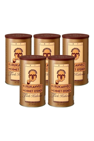 Kurukahveci Mehmet Efendi Türk Kahvesi Teneke 5 X 500 G ürün görseli 1