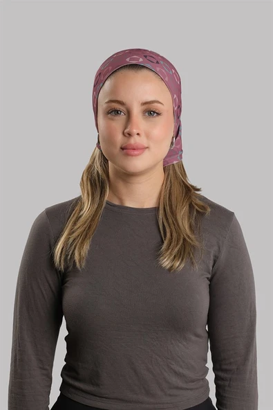 Gül Kurusu Pratik Hazır Geçmeli Buff Bandana Sandy Geometrik Desenli Boru Bone 2416_18 ürün görseli 1
