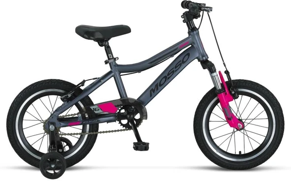 MOSSO WILDFIRE L-16-V KIZ ÇOCUK BİSİKLETİ  255H V 16 JANT ANTRASİT PEMBE ürün görseli 1