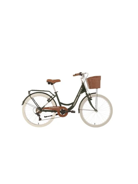 BİSAN SORRENTO-S KADIN ŞEHİR BİSİKLETİ 36CM V 24 JANT 7 VİTES YEŞİL SİLVER ürün görseli 1