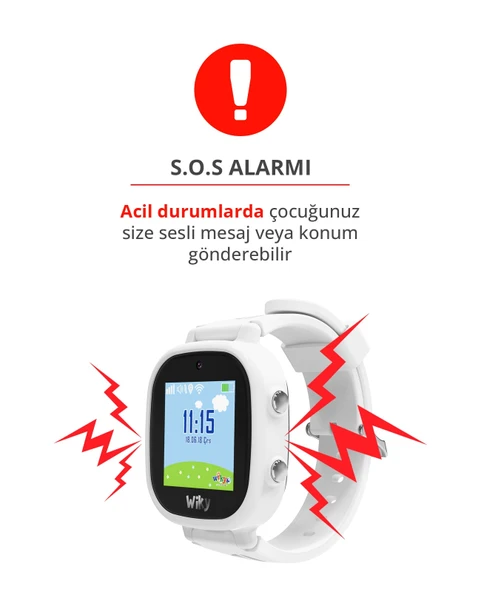 Wiky Watch 5E Beyaz Akıllı Çocuk Saati - Resim 9