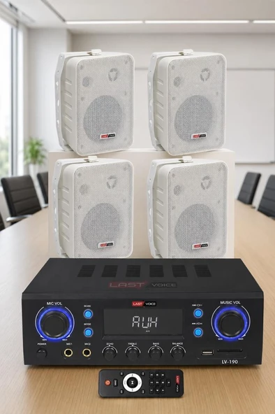 Lastvoice Wall Small Paket-2 Hoparlör ve Anfi Ses Sistemi Seti (1 ANFİ + 4 HOPARLÖR) ürün görseli 1