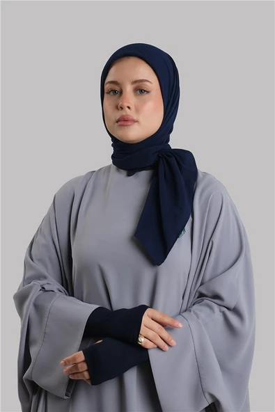 Lacivert Düz Klasik Eşarp İtalyan Dikişli Relax Kumaş Sade 202209_02 ürün görseli 1