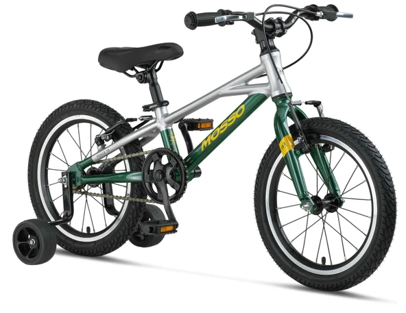 MOSSO DEMARCH M-16-V ERKEK ÇOCUK BİSİKLETİ  177H 16 JANT SİLVER GREEN ürün görseli 1