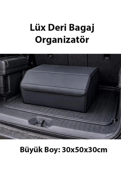 Oto Bagaj Organizeri Deri Bagaj Kutu Çanta Premium Kalite ürün görseli 1