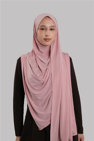 Pudra Düz Klasik Şal Dikişli Premium Jersey Sade 202129_06 ürün görseli 1